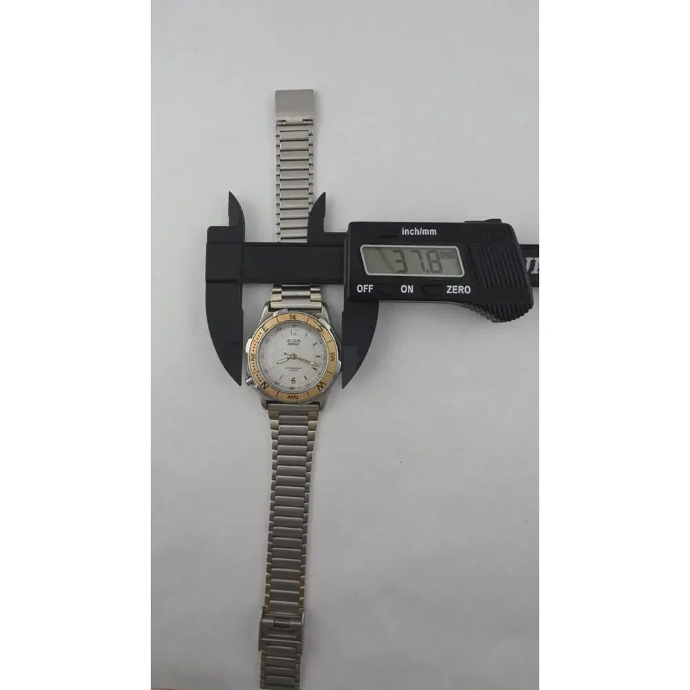 Mens Vintage 1996 Timex Acqua Indiglo Quartz Rotating Bezel Watch Almost Mint